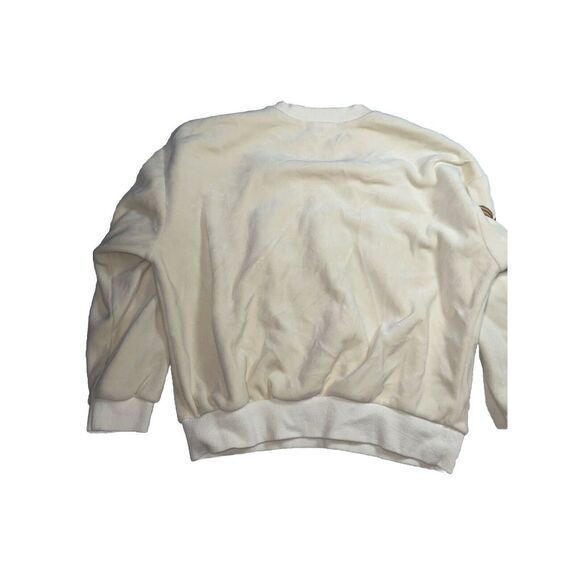Vintage Cream Grandma Crewneck Embroidered Velvet‎ Sweater By Twins - Picture 8 of 9
